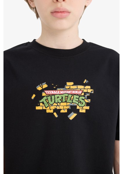 Erkek Çocuk Teenage Mutant Ninja Turtles Bisiklet Yaka Kısa Kollu Tişört E3101A825SM