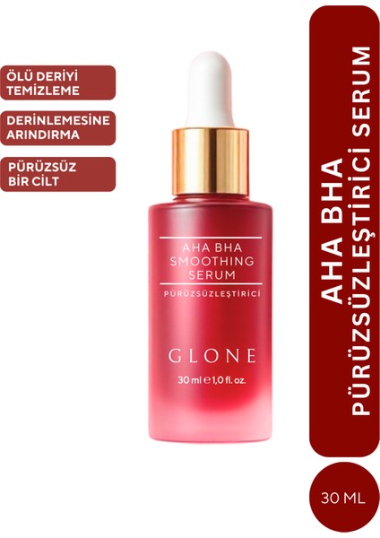 Aha Bha Pürüzsüzleştirici Serum 30ML | Hyaluronik Acid, Glycolic Acid & Centella Asiatica Içeriği