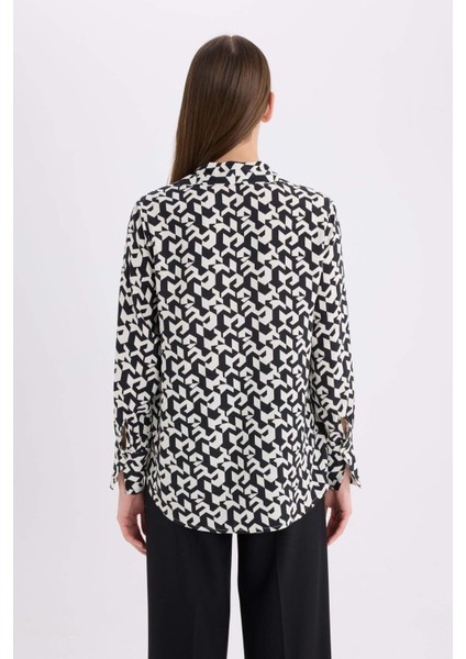 Regular Fit Baskılı Uzun Kollu Gömlek I8266AZ25SP