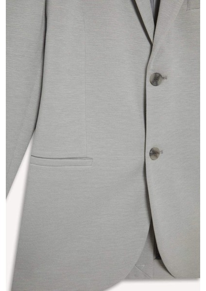 Slim Fit Dar Kesim Yarım Astar Blazer Ceket E3447AX25SM