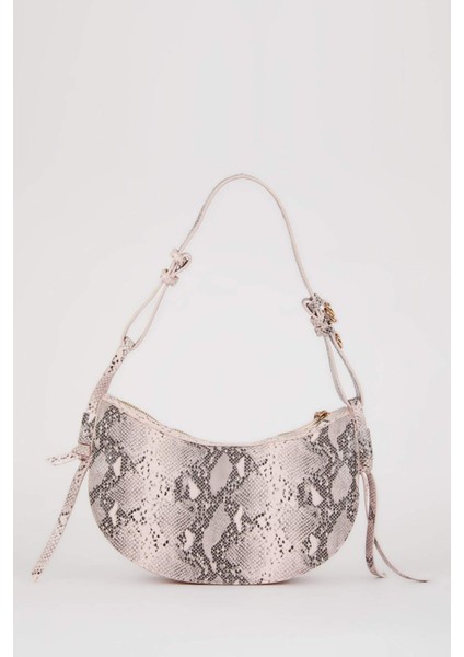 Kadın Suni Deri Yılan Derisi Desenli Omuz Çantası E3624AXNS