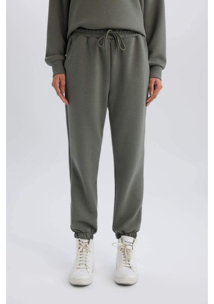 Fit Standart Fit Uzun Jogger Eşofman Altı Cepli Beli Paçası Lastikli E3546AX24WN