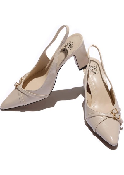 Kadın Yüksek Taban Suni Deri Topuklu Sandalet E2518AX25SM