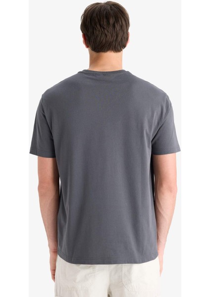 %100 Pamuk Deadpool Regular Fit Bisiklet Yaka Kısa Kollu Tişört E3263AX25SM