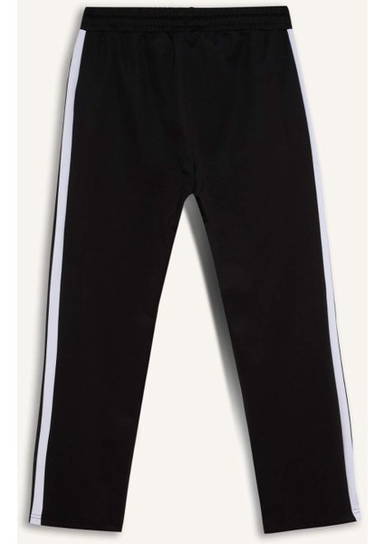 Fit Sporcu Jogger Eşofman Altı Standart Fit Standart Paça Skuba Dalgıç Kumaş Beli Lastikli Düz Paça E3932AX24WN