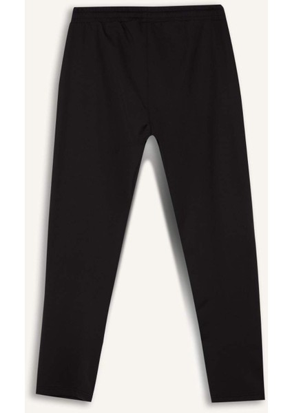 Fit Sporcu Jogger Eşofman Altı Slim Fit Dar Kesim Standart Paça Skuba Dalgıç Kumaş Beli Lastikli Düz Paça E3930AX24WN