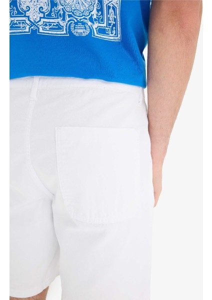 %100 Pamuk Regular Fit Bermuda Şort E1231AX25SM