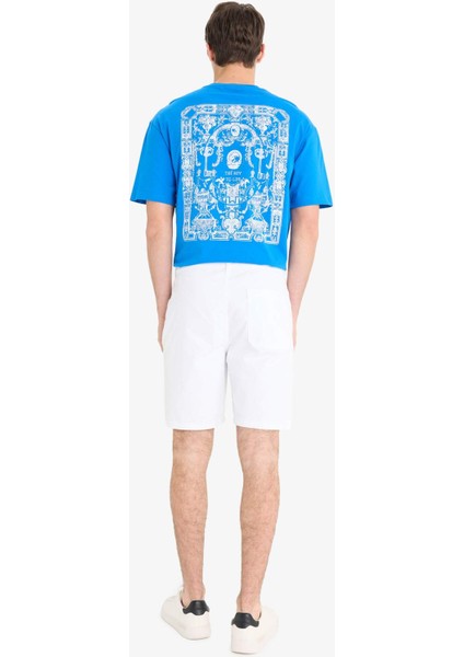 %100 Pamuk Regular Fit Bermuda Şort E1231AX25SM