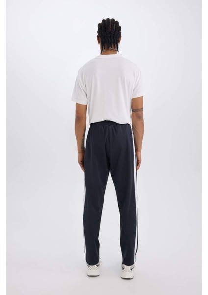 Fit Sporcu Jogger Eşofman Altı Standart Fit Standart Paça Skuba Dalgıç Kumaş Beli Lastikli Düz Paça E3932AX24WN