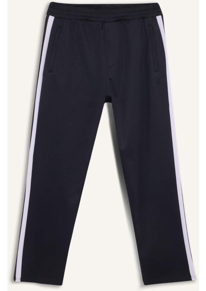 Fit Sporcu Jogger Eşofman Altı Standart Fit Standart Paça Skuba Dalgıç Kumaş Beli Lastikli Düz Paça E3932AX24WN