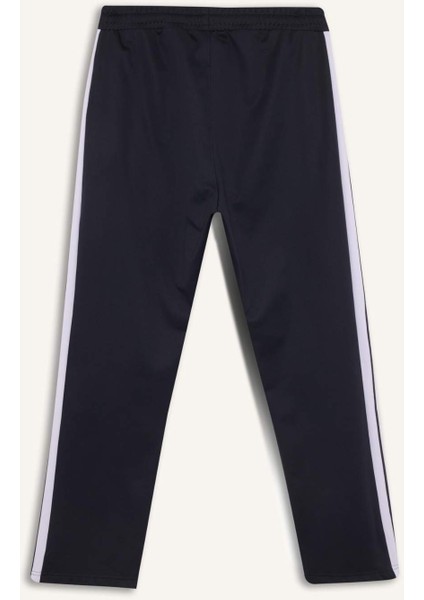 Fit Sporcu Jogger Eşofman Altı Standart Fit Standart Paça Skuba Dalgıç Kumaş Beli Lastikli Düz Paça E3932AX24WN