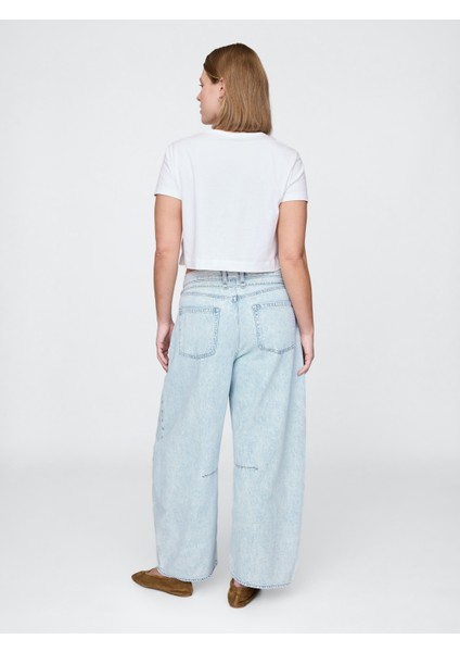 Kadın Açık Mavi High Rise Ultrasoft Horseshoe Jean Pantolon modelleri