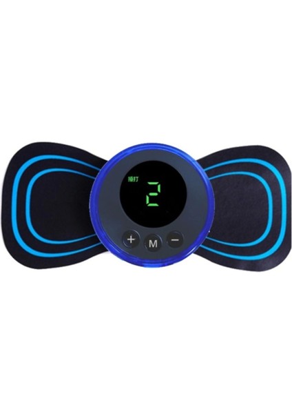 8 Modlu Mini Şarjlı Ems Masaj Bantı, LCD Ekran, Boyun, Omuz, Kol, Sırt, Kas Stimülatörü