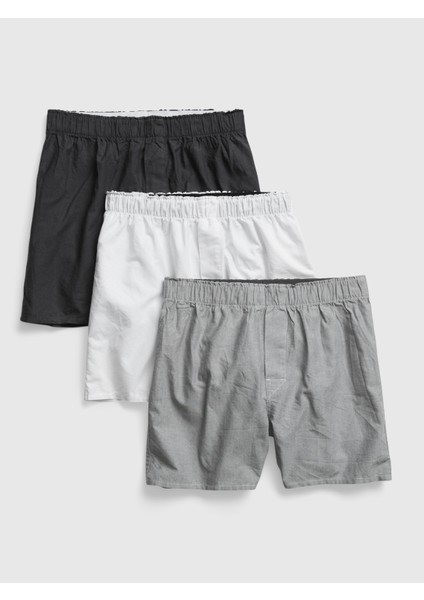 Erkek Siyah 3'lü Boxer Seti
