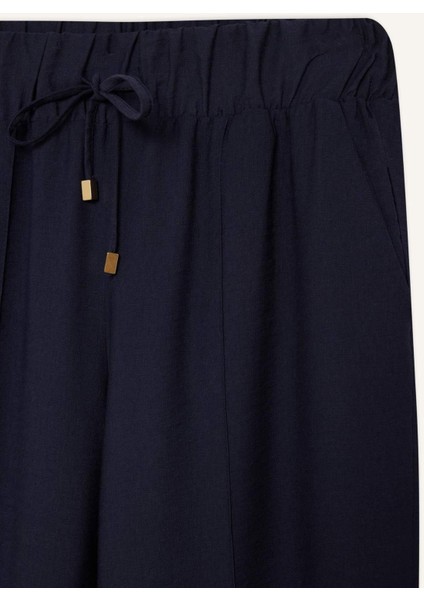 Wide Straight Esnek Belli Cepli Bağcıklı Düz Paça Pantolon D8354AX25SP