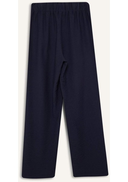 Wide Straight Esnek Belli Cepli Bağcıklı Düz Paça Pantolon D8354AX25SP