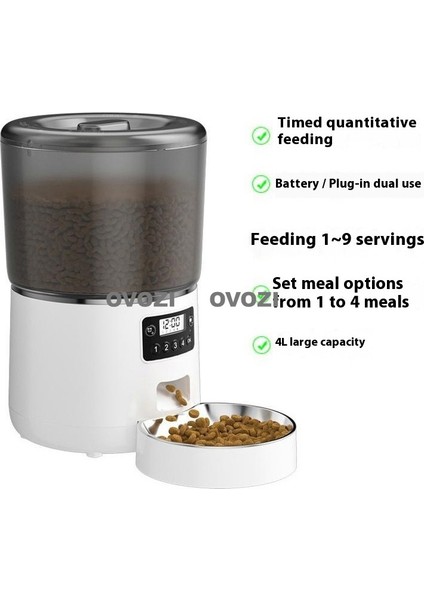 Akıllı Evcil Hayvan Otomatik Besleyici Zamanlı Dozajlama (Yurt Dışından)