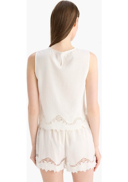 Regular Fit Pamuklu Kolsuz Üst-Fall in Love E4261AX25SM