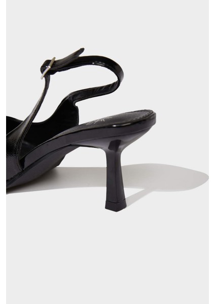 Kadın Yüksek Taban Suni Deri Topuklu Sandalet E2520AX25SM