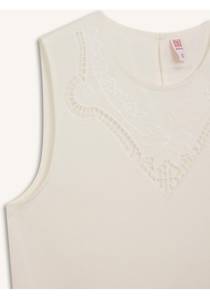 Regular Fit Pamuklu Kolsuz Üst-Fall in Love E4261AX25SM