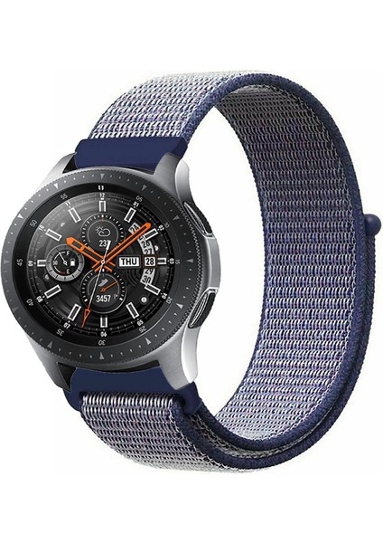 Samsung Galaxy Watch 46MM Akıllı Saat Uyumlu Spor Kumaş Desenli Cırt Cırtlı Kordon Kayış