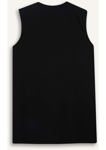 Regular Fit Bisiklet Yaka Basic Düz Kolsuz Tesettür Tişört Tunik A8352AX25SP