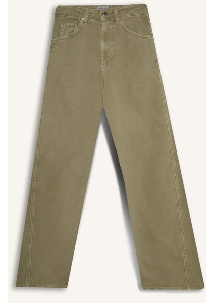 Afra x Defacto Coool Baggy Fit Kışlık Gabardin Pantolon Yıkamalı Normal Bel E4307AX25SP