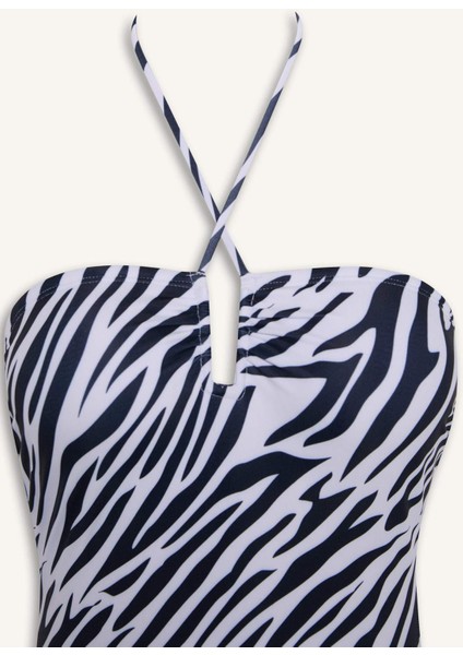 Regular Fit Zebra Desenli Mayo-Fall in Love E4351AX25SM