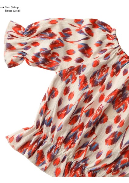 Kız Çocuk Çiçekli Turuncu Alt Üst Takım modelleri