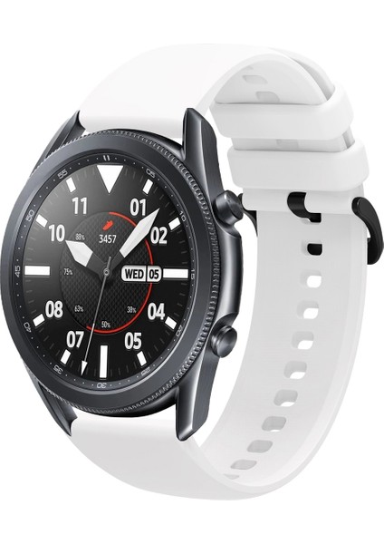 Samsung Galaxy Watch 3 45MM Uyumlu Kordon Yumuşak Dokulu Soft Renk Tokalı Silikon Kayış