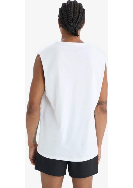 fit Boxy Fit Bisiklet Yaka Basc Düz Sporcu ATLET A1821AX25HS