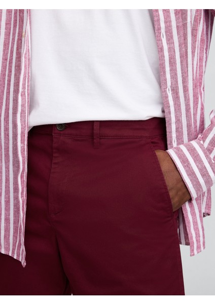 Erkek Bordo Essential Khaki Şort modelleri