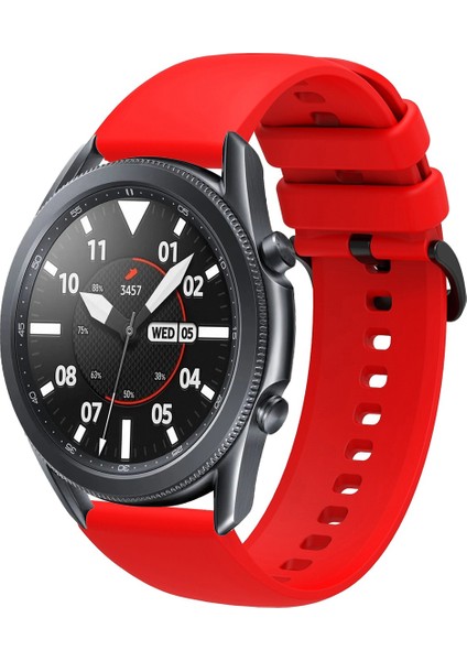 Samsung Galaxy Watch 3 45MM Uyumlu Kordon Yumuşak Dokulu Soft Renk Tokalı Silikon Kayış