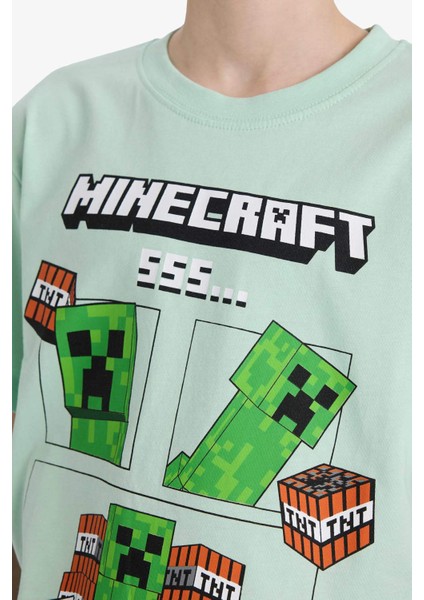 Erkek Çocuk Minecraft Bisiklet Yaka Kısa Kollu Tişört E4827A825SM indirimleri