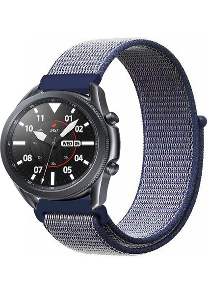 Samsung Galaxy Watch 3 45MM Akıllı Saat Uyumlu Spor Kumaş Desenli Cırt Cırtlı Kordon Kayış