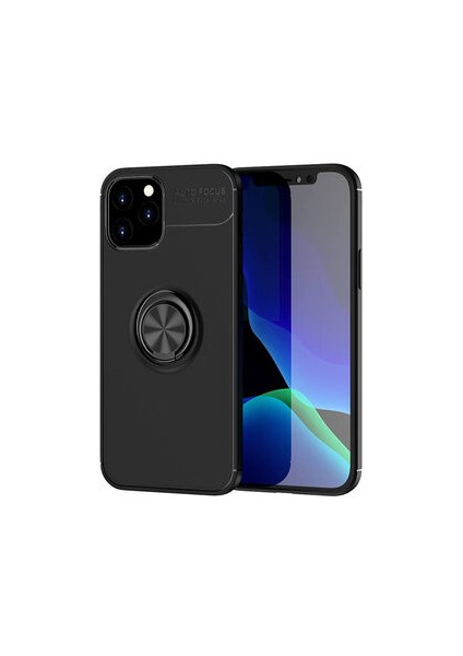 iPhone 12 Pro Ultra Koruma Sağlayan Stand Özellikli Ringguard Yüzüklü Silikon Kılıf