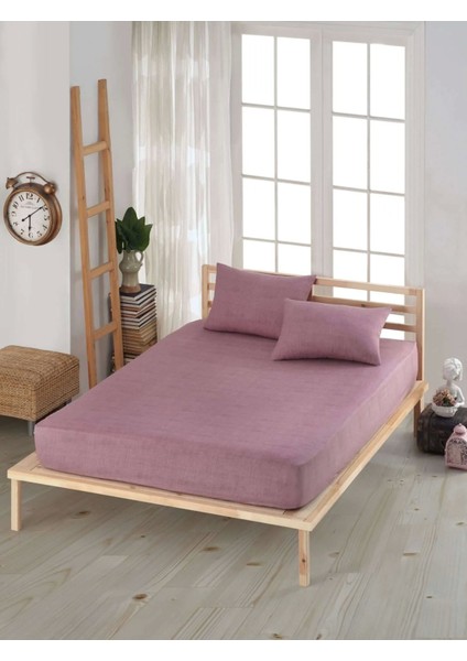Nivemeshome 160*200 Gül Kurusu Lastikli Çarşaf Seti