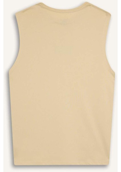 %100 Pamuk Regular Fit Baskılı Bisiklet Yaka Atlet E5189AX25SM
