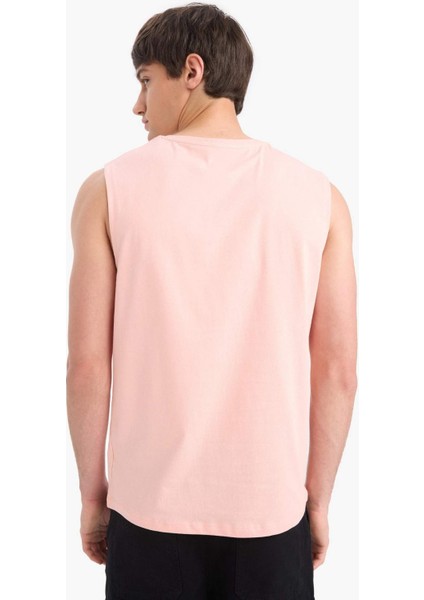 %100 Pamuk Regular Fit Baskılı Bisiklet Yaka Atlet E5191AX25SM