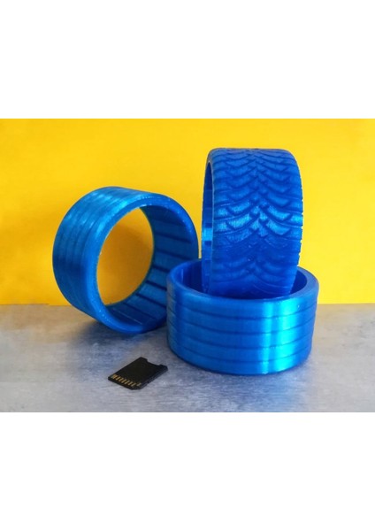 Longboard Kış Lastikleri 90MM (Yuneec Ego-2) (Sadece Plastik Aparattır!!!) 3D