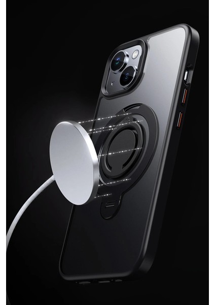 iPhone 15 Avatar 360 Dönen Magsafe Kapak - Lacivert - NFND7748-5494