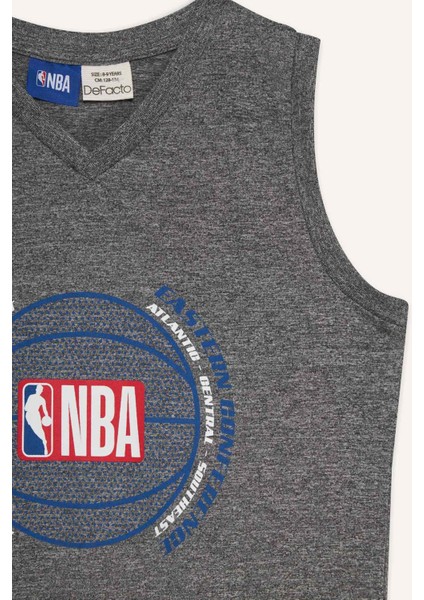 Erkek Çocuk NBA Wordmark V Yaka Atlet E4847A825HS