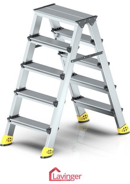 Lüks Alüminyum Çift Çıkışlı Merdiven Gold Serisi