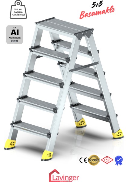 Lüks Alüminyum Çift Çıkışlı Merdiven Gold Serisi fiyatları