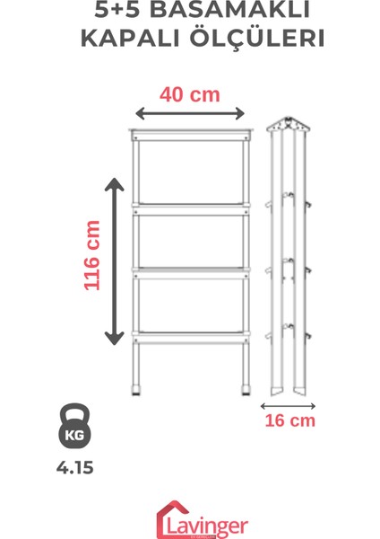 Lüks Alüminyum Çift Çıkışlı Merdiven Gold Serisi modelleri