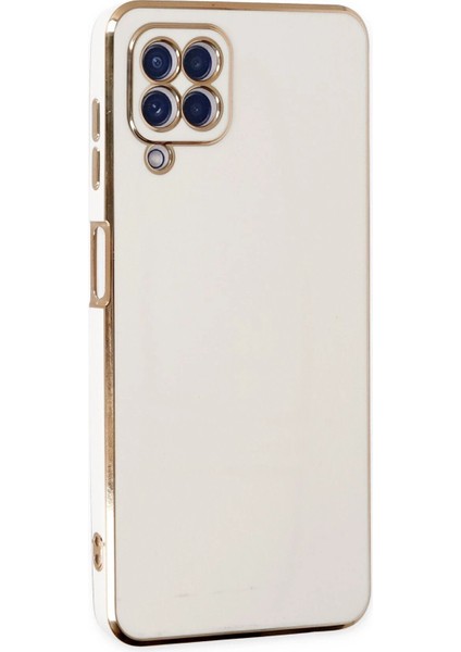 Samsung Galaxy A12 Kılıf Volet Silikon - Beyaz - TKNAL9901-2466