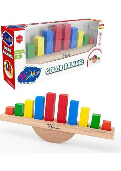 Playwood Ahşap Renkli Balans Oyunu