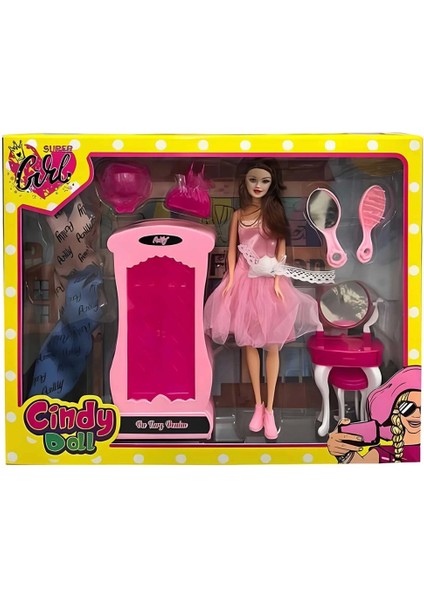 Bfs Oydaş Cindy Doll Dolaplı Makyaj Masalı Bebek 02453