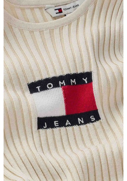 Kadın Tjw Flag Sweater Mini Elbise - Ekru fiyatları