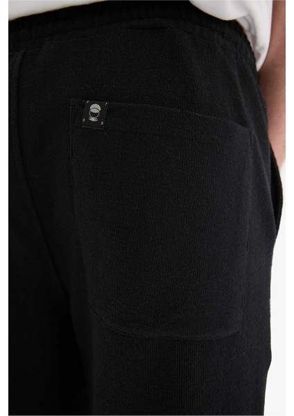 Beli Bağcıklı Wide Leg Geniş Paça Eşofman Altı E5212AX25SM